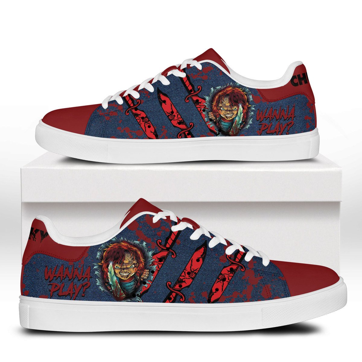 Ideafootwear Chucky Wanna Play Skate Stan Shoes Sneakes For Men And Women