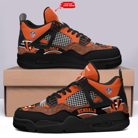 Ideafootwear Cincinnati Bengals AJ4 Sneakers Shoes For Men And Women