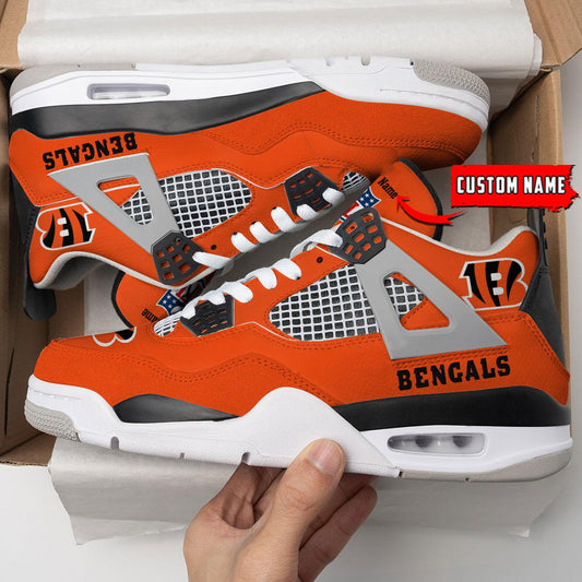 Ideafootwear Cincinnati Bengals AJ4 Sneakers Shoes For Men And Women