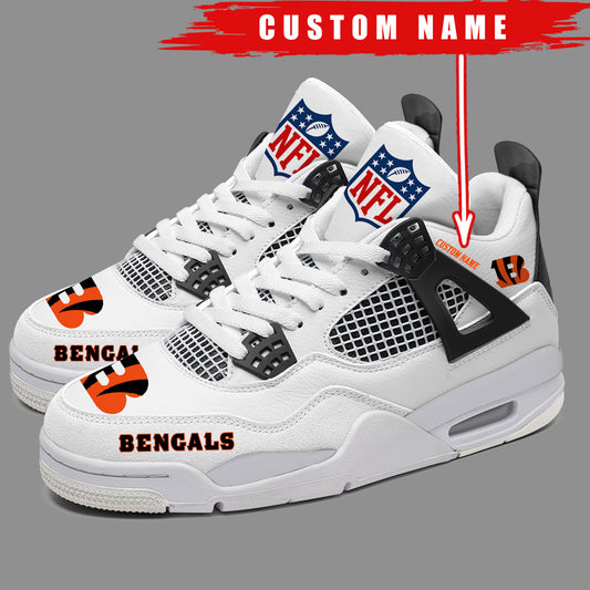 Ideafootwear Cincinnati Bengals AJ4 Sneakers Shoes For Men And Women