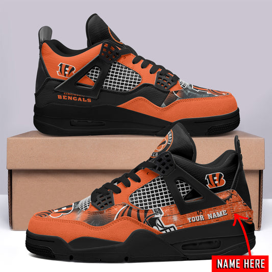 Ideafootwear Cincinnati Bengals AJ4 Sneakers Shoes For Men And Women