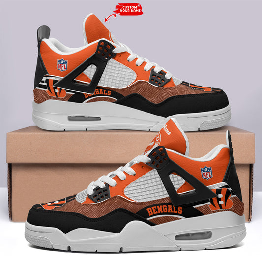 Ideafootwear Cincinnati Bengals AJ4 Sneakers Shoes For Men And Women