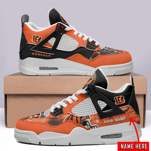 Ideafootwear Cincinnati Bengals AJ4 Sneakers Shoes For Men And Women