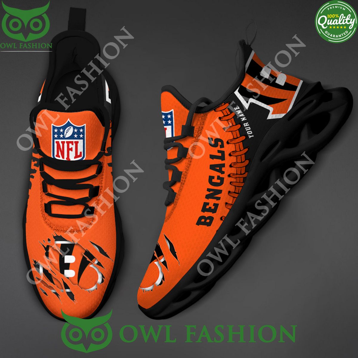 Ideafootwear Cincinnati Bengals Max Soul Shoes Sneakers For Men And Women