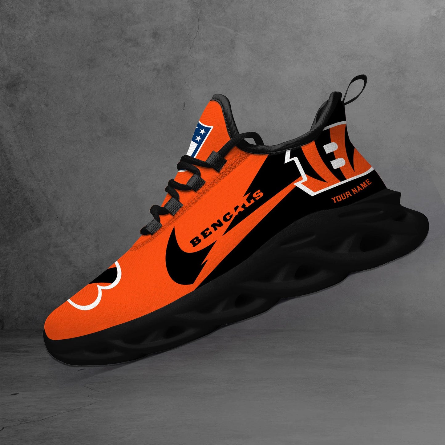 Ideafootwear Cincinnati Bengals Max Soul Shoes Sneakers For Men And Women