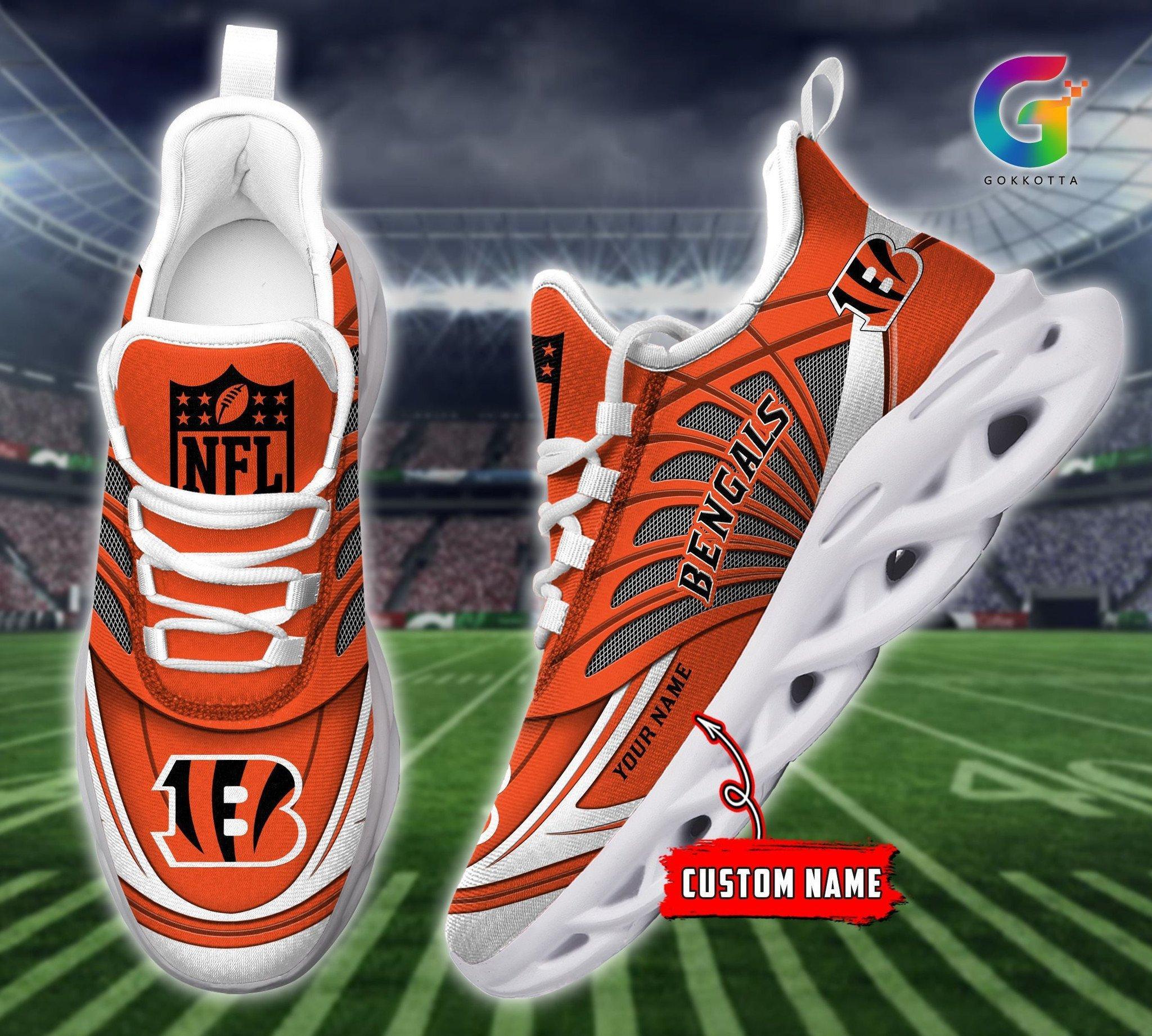 Ideafootwear Cincinnati Bengals Max Soul Shoes Sneakers For Men And Women