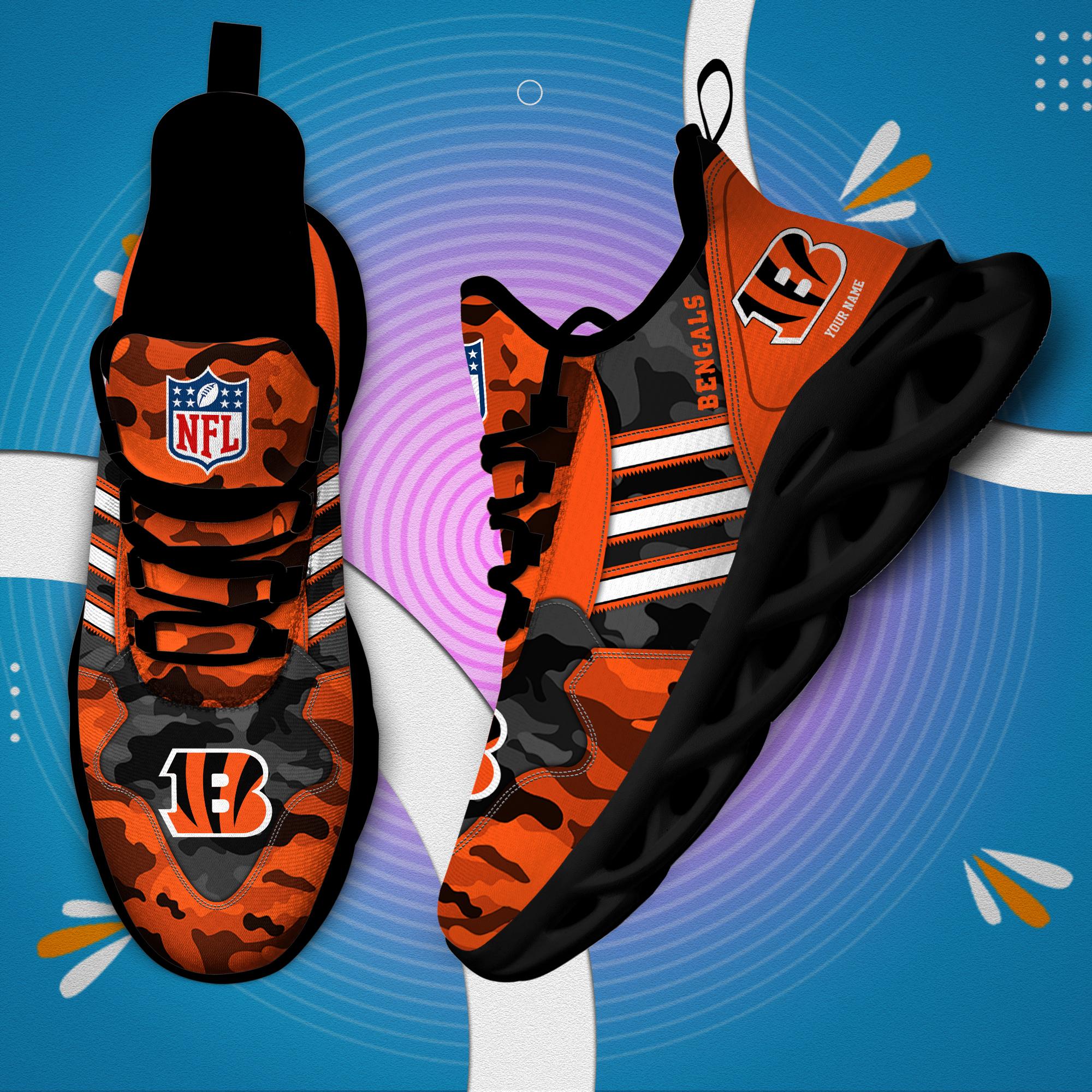 Ideafootwear Cincinnati Bengals Max Soul Shoes Sneakers For Men And Women