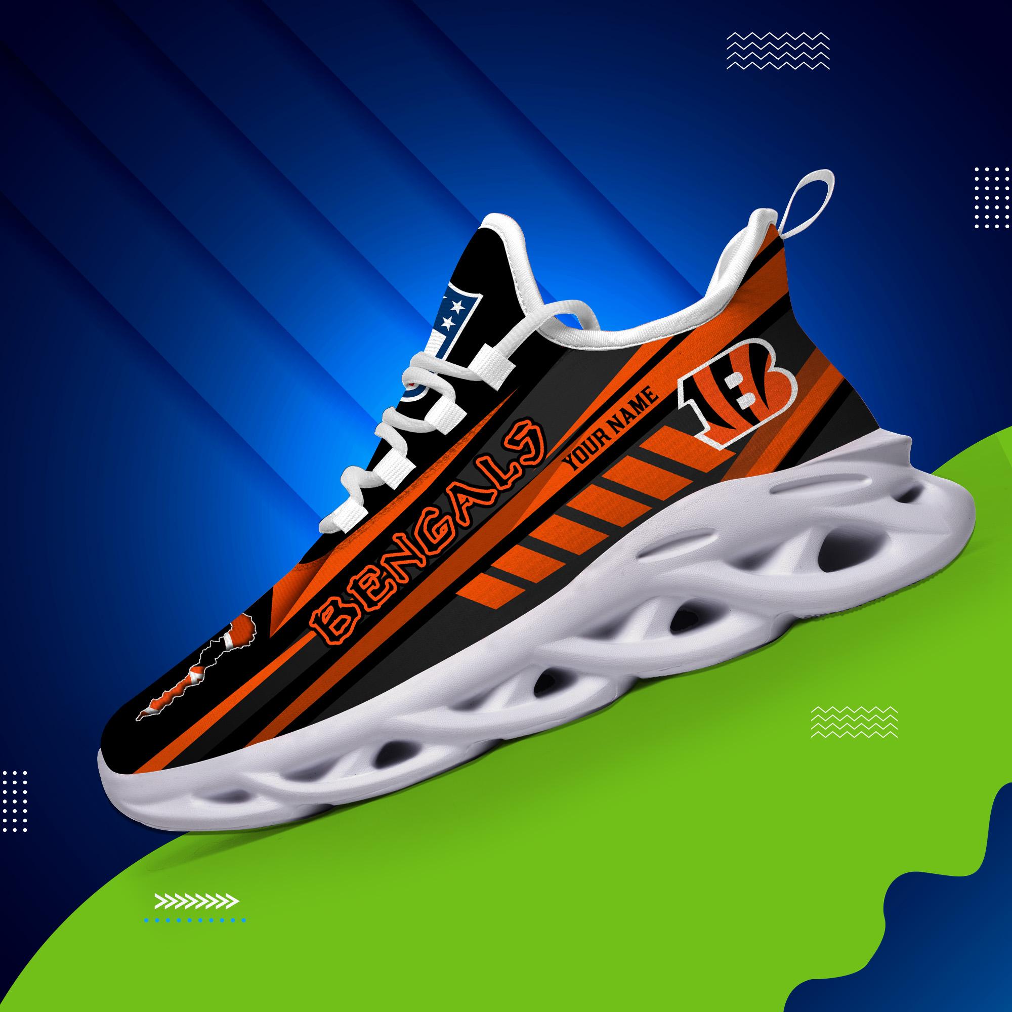 Ideafootwear Cincinnati Bengals Max Soul Shoes Sneakers For Men And Women