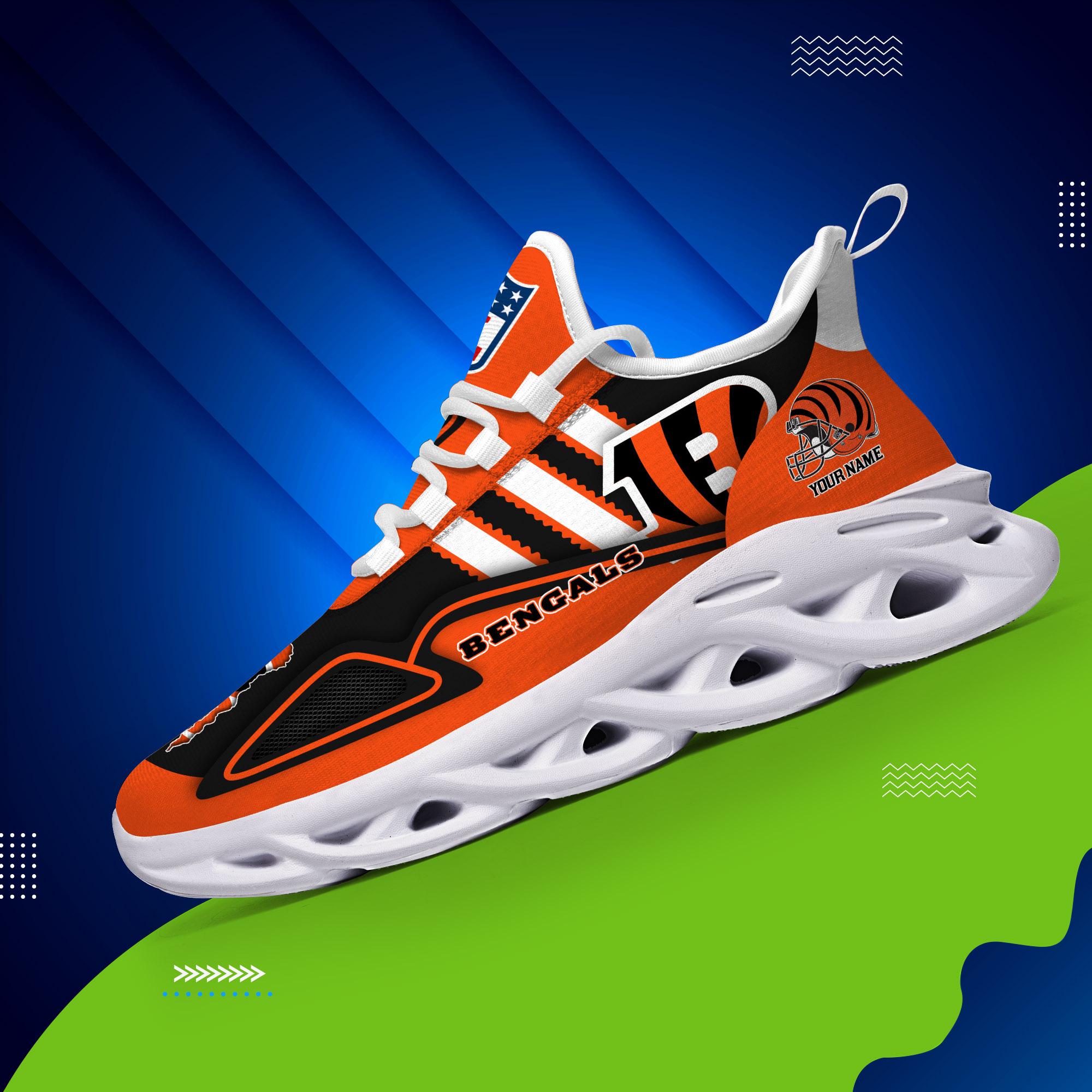 Ideafootwear Cincinnati Bengals Max Soul Shoes Sneakers For Men And Women