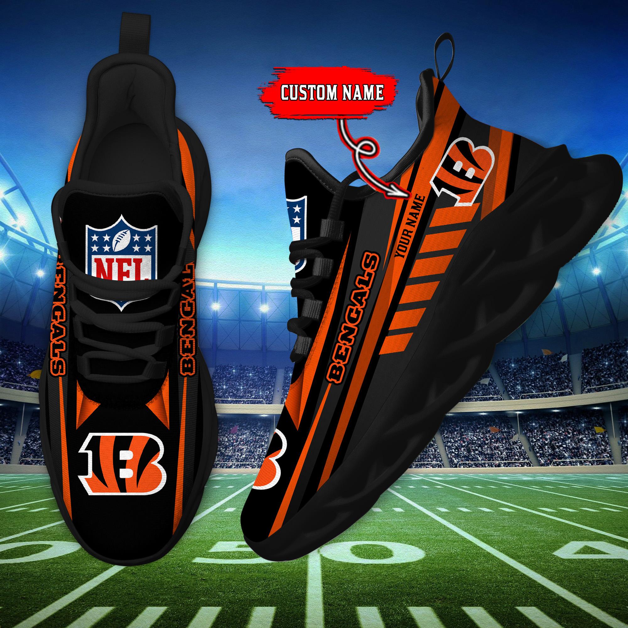 Ideafootwear Cincinnati Bengals Max Soul Shoes Sneakers For Men And Women