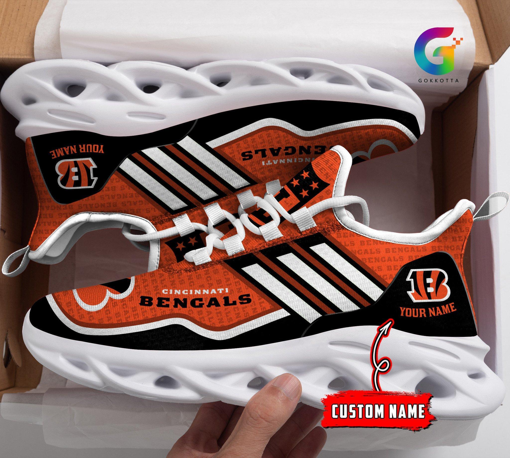 Ideafootwear Cincinnati Bengals Max Soul Shoes Sneakers For Men And Women