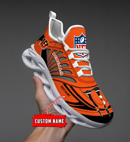 Ideafootwear Cincinnati Bengals Max Soul Shoes Sneakers For Men And Women