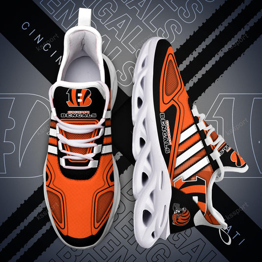 Ideafootwear Cincinnati Bengals Max Soul Shoes Sneakers For Men And Women