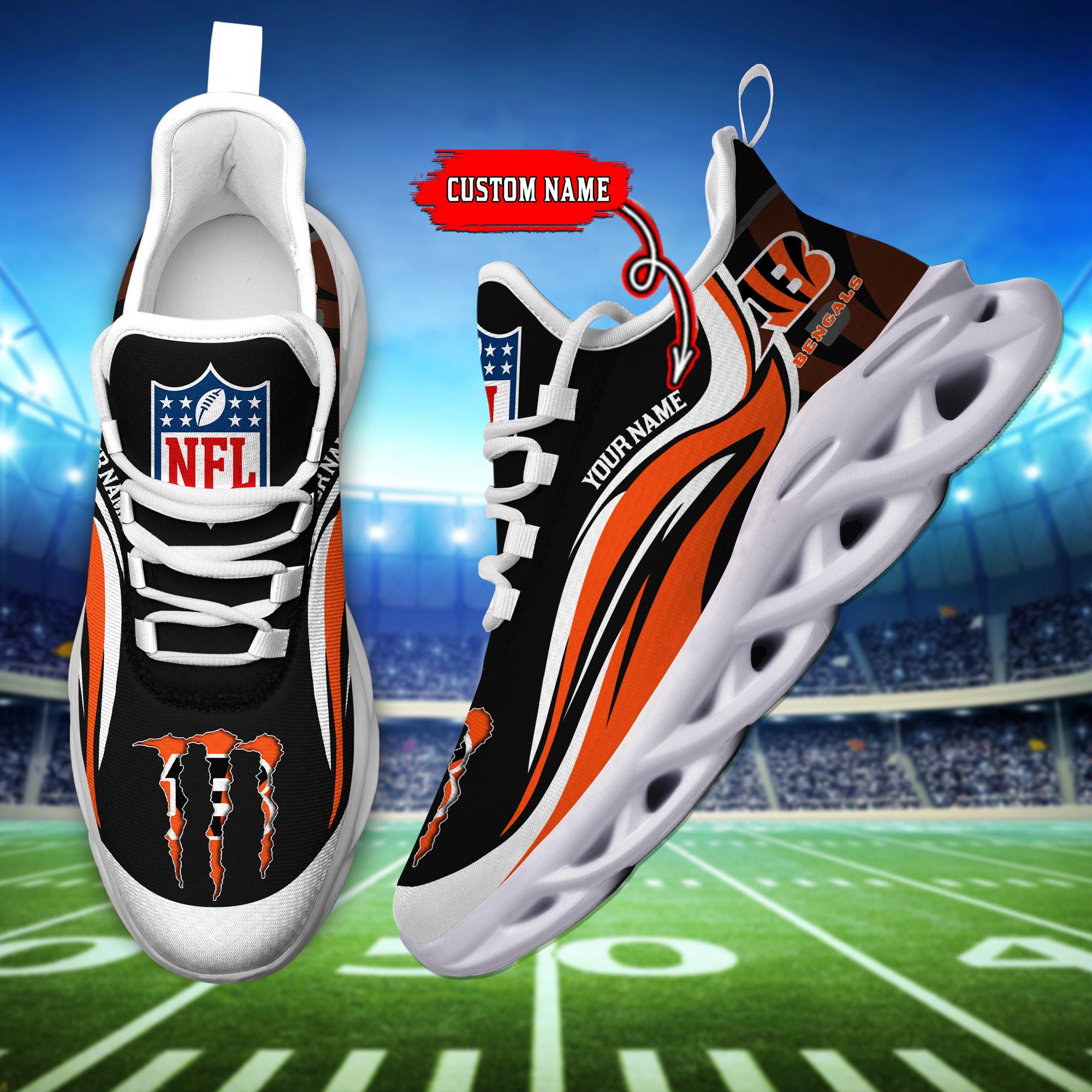 Ideafootwear Cincinnati Bengals Max Soul Shoes Sneakers For Men And Women