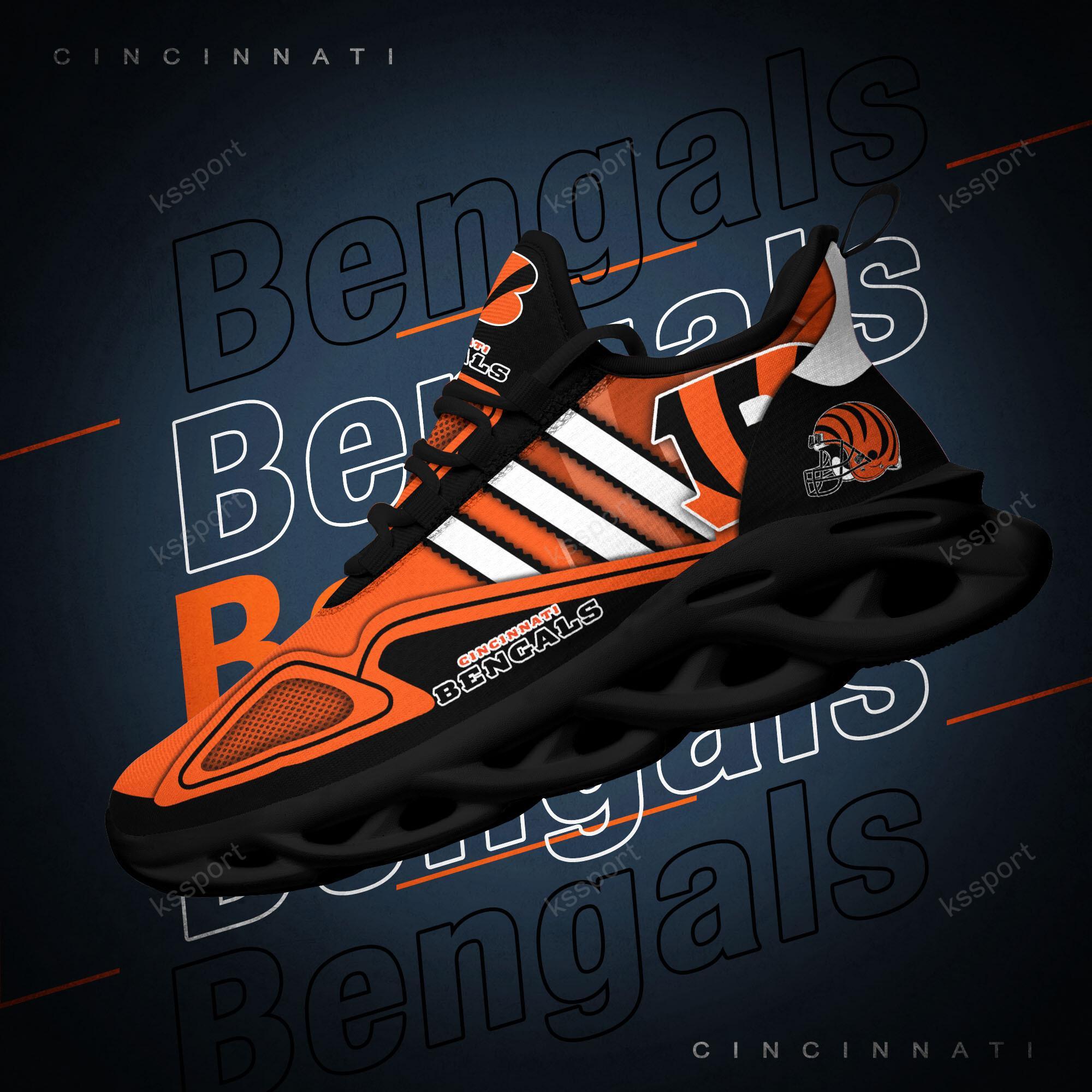 Ideafootwear Cincinnati Bengals Max Soul Shoes Sneakers For Men And Women