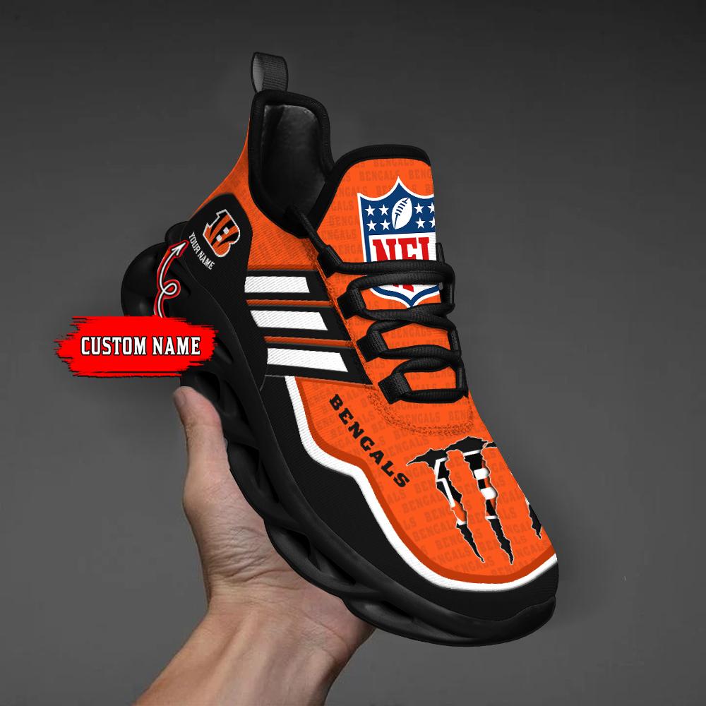Ideafootwear Cincinnati Bengals Max Soul Shoes Sneakers For Men And Women
