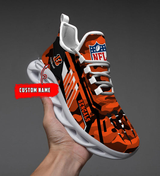 Ideafootwear Cincinnati Bengals Max Soul Shoes Sneakers For Men And Women