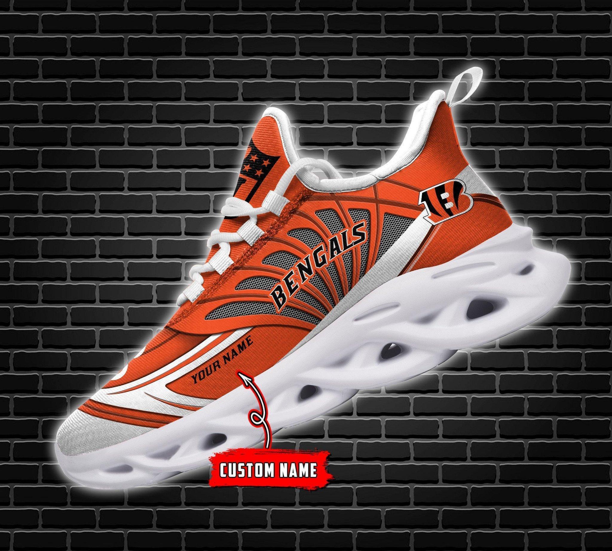 Ideafootwear Cincinnati Bengals Max Soul Shoes Sneakers For Men And Women