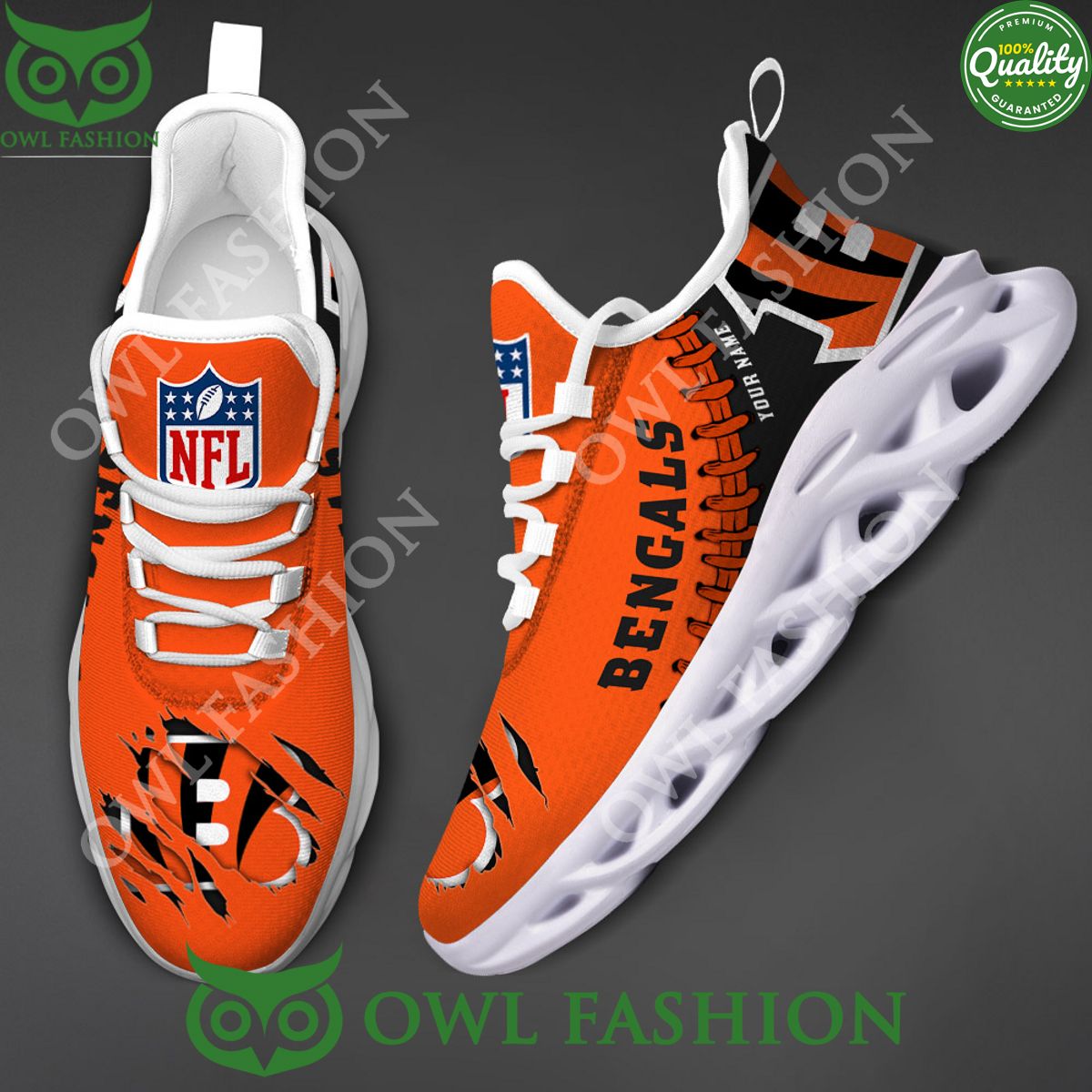 Ideafootwear Cincinnati Bengals Max Soul Shoes Sneakers For Men And Women