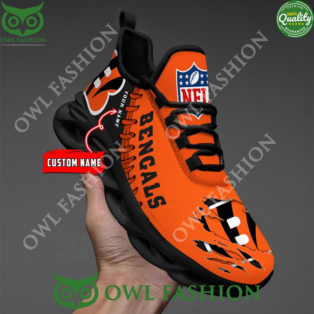 Ideafootwear Cincinnati Bengals Max Soul Shoes Sneakers For Men And Women