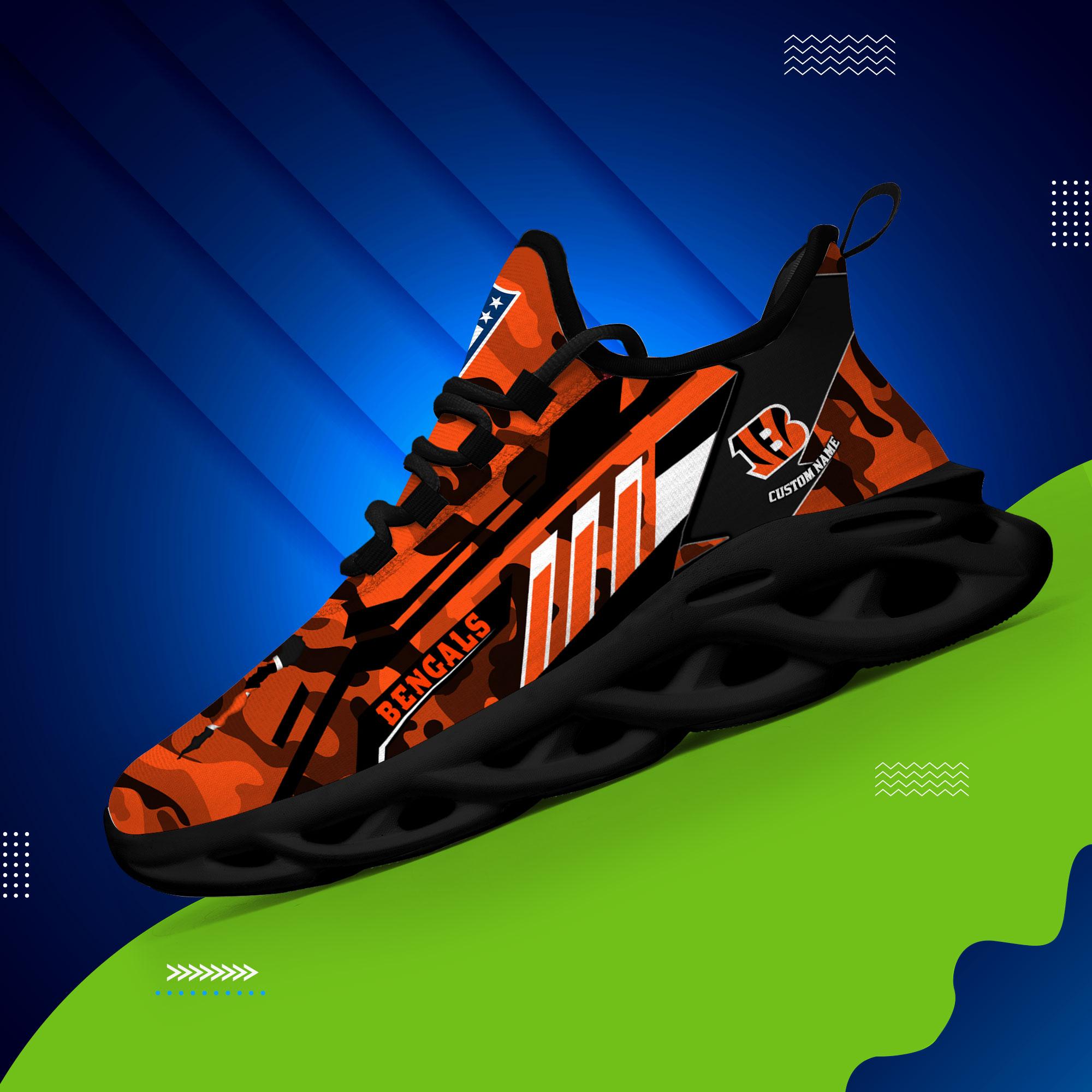 Ideafootwear Cincinnati Bengals Max Soul Shoes Sneakers For Men And Women