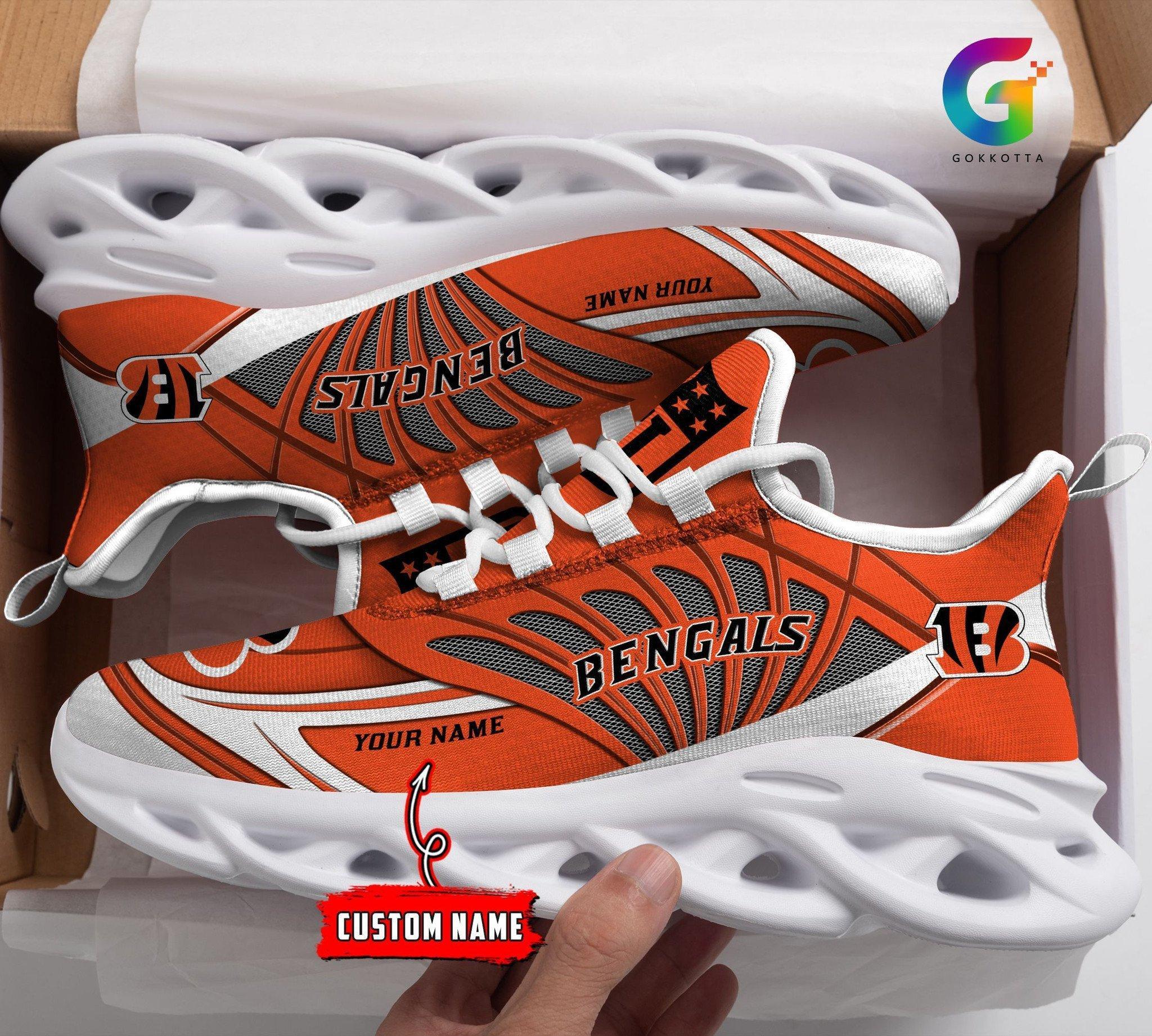 Ideafootwear Cincinnati Bengals Max Soul Shoes Sneakers For Men And Women