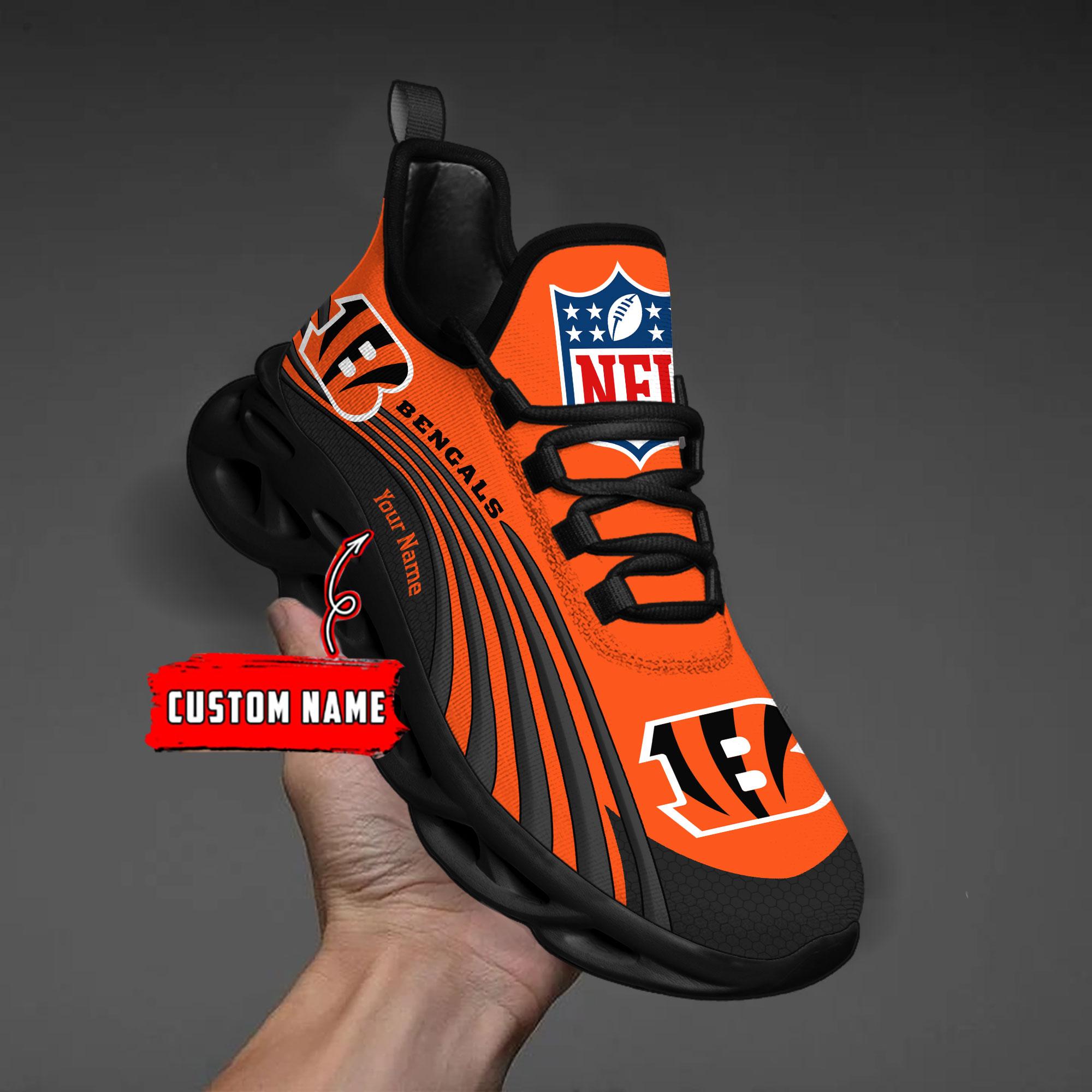 Ideafootwear Cincinnati Bengals Max Soul Shoes Sneakers For Men And Women