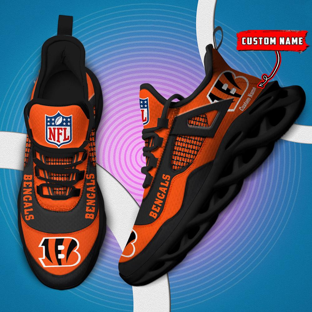 Ideafootwear Cincinnati Bengals Max Soul Shoes Sneakers For Men And Women