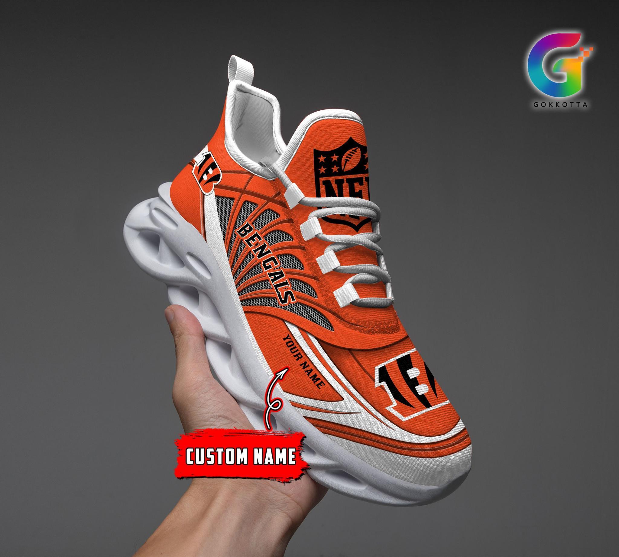 Ideafootwear Cincinnati Bengals Max Soul Shoes Sneakers For Men And Women