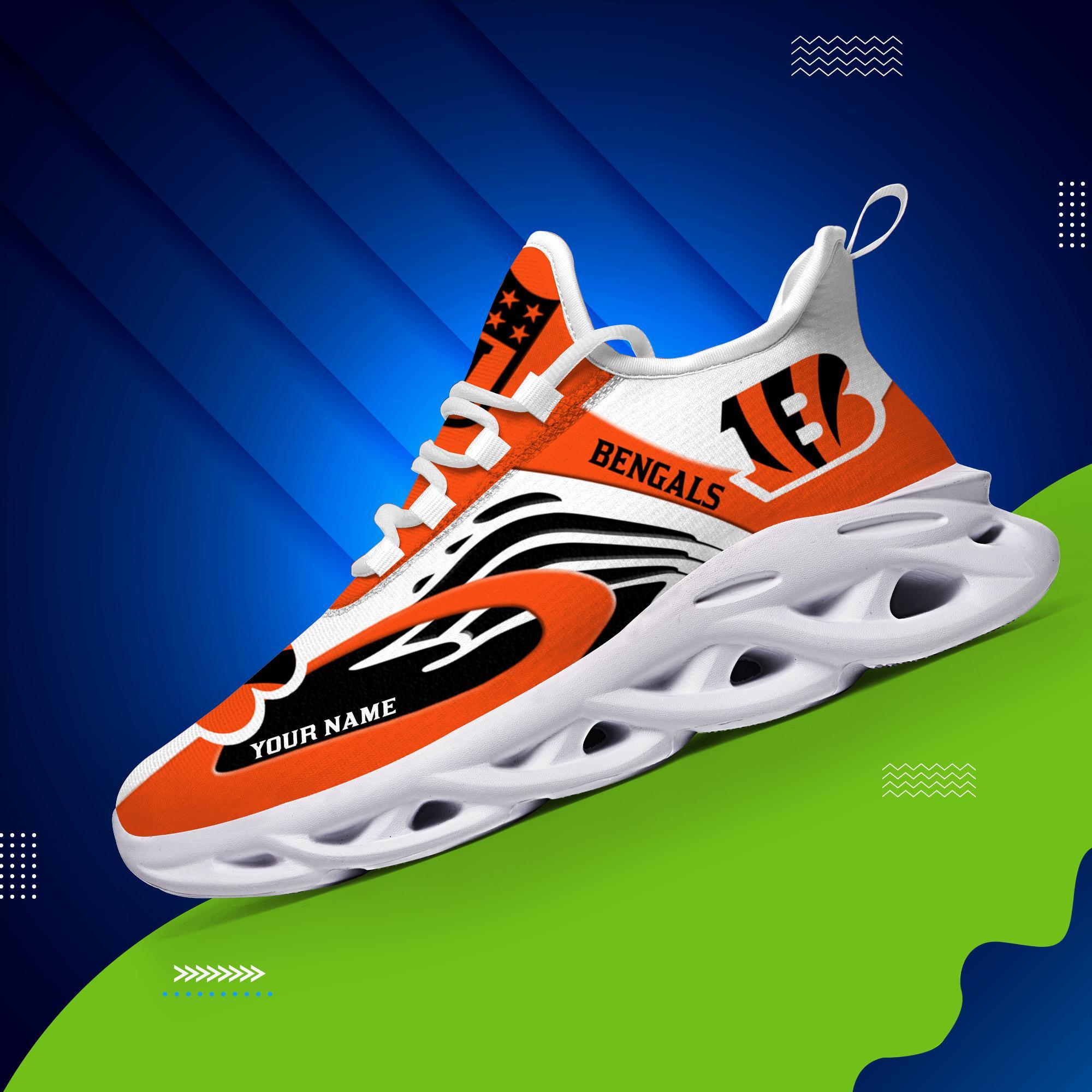 Ideafootwear Cincinnati Bengals Max Soul Shoes Sneakers For Men And Women