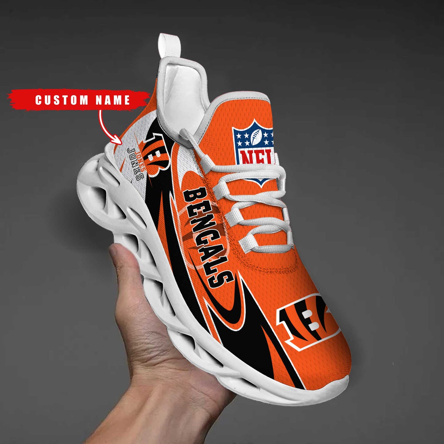Ideafootwear Cincinnati Bengals Max Soul Shoes Sneakers For Men And Women