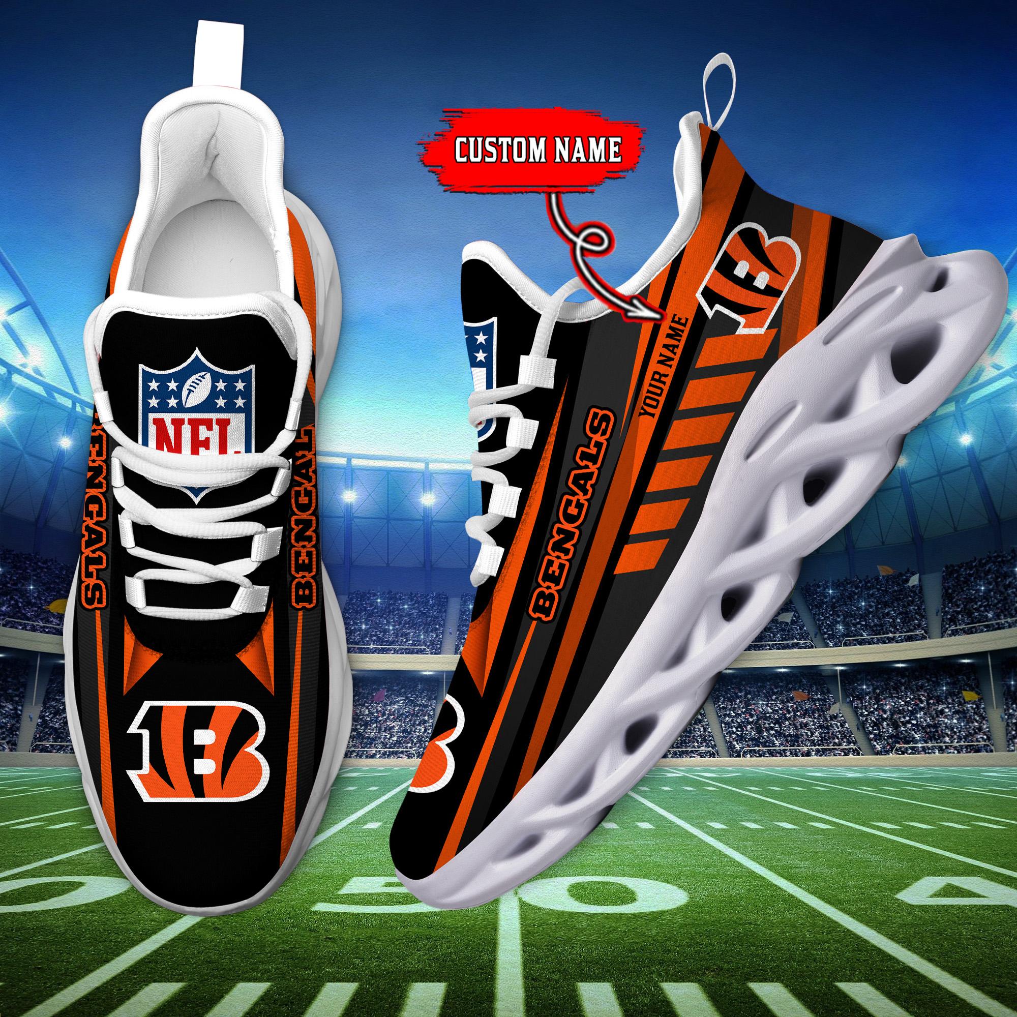 Ideafootwear Cincinnati Bengals Max Soul Shoes Sneakers For Men And Women