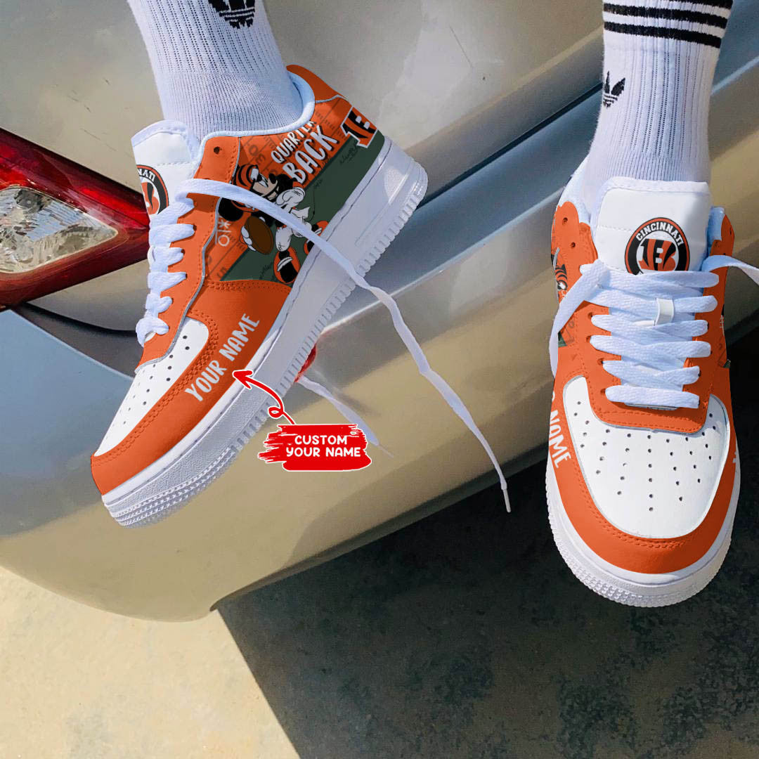 Ideafootwear Cincinnati Bengals NFL Air Low-Top Sneakers Shoes For Men And Women
