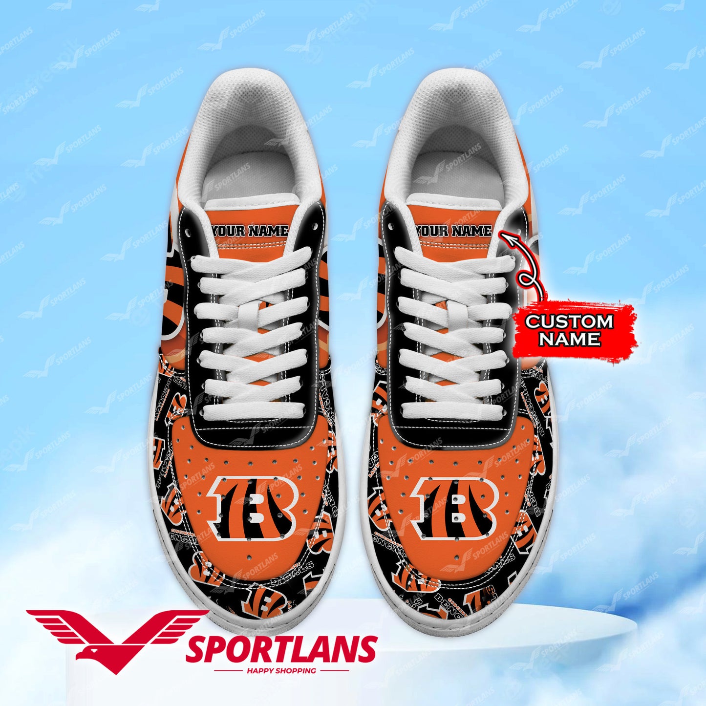 Ideafootwear Cincinnati Bengals NFL Air Low-Top Sneakers Shoes For Men And Women