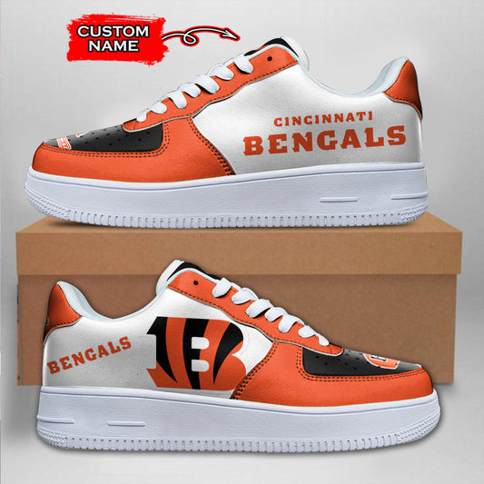 Ideafootwear Cincinnati Bengals NFL Air Low-Top Sneakers Shoes For Men And Women