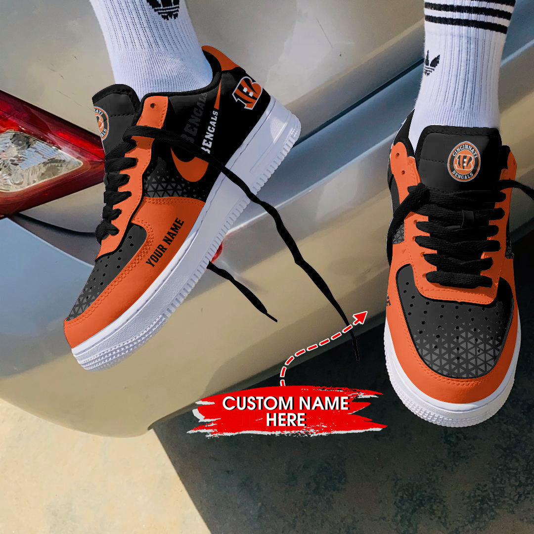 Ideafootwear Cincinnati Bengals NFL Air Low-Top Sneakers Shoes For Men And Women