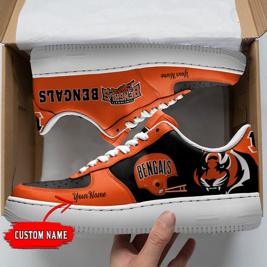 Ideafootwear Cincinnati Bengals NFL Air Low-Top Sneakers Shoes For Men And Women