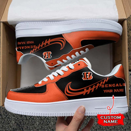 Ideafootwear Cincinnati Bengals NFL Air Low-Top Sneakers Shoes For Men And Women