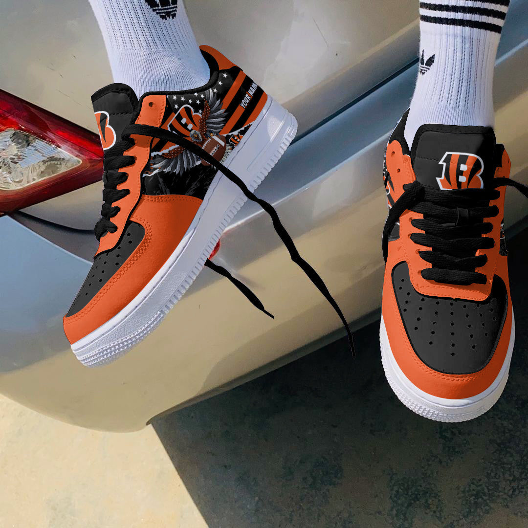 Ideafootwear Cincinnati Bengals NFL Air Low-Top Sneakers Shoes For Men And Women