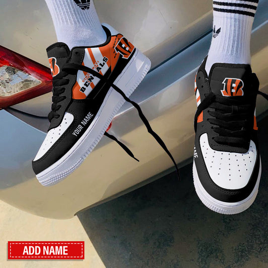 Ideafootwear Cincinnati Bengals NFL Air Low-Top Sneakers Shoes For Men And Women