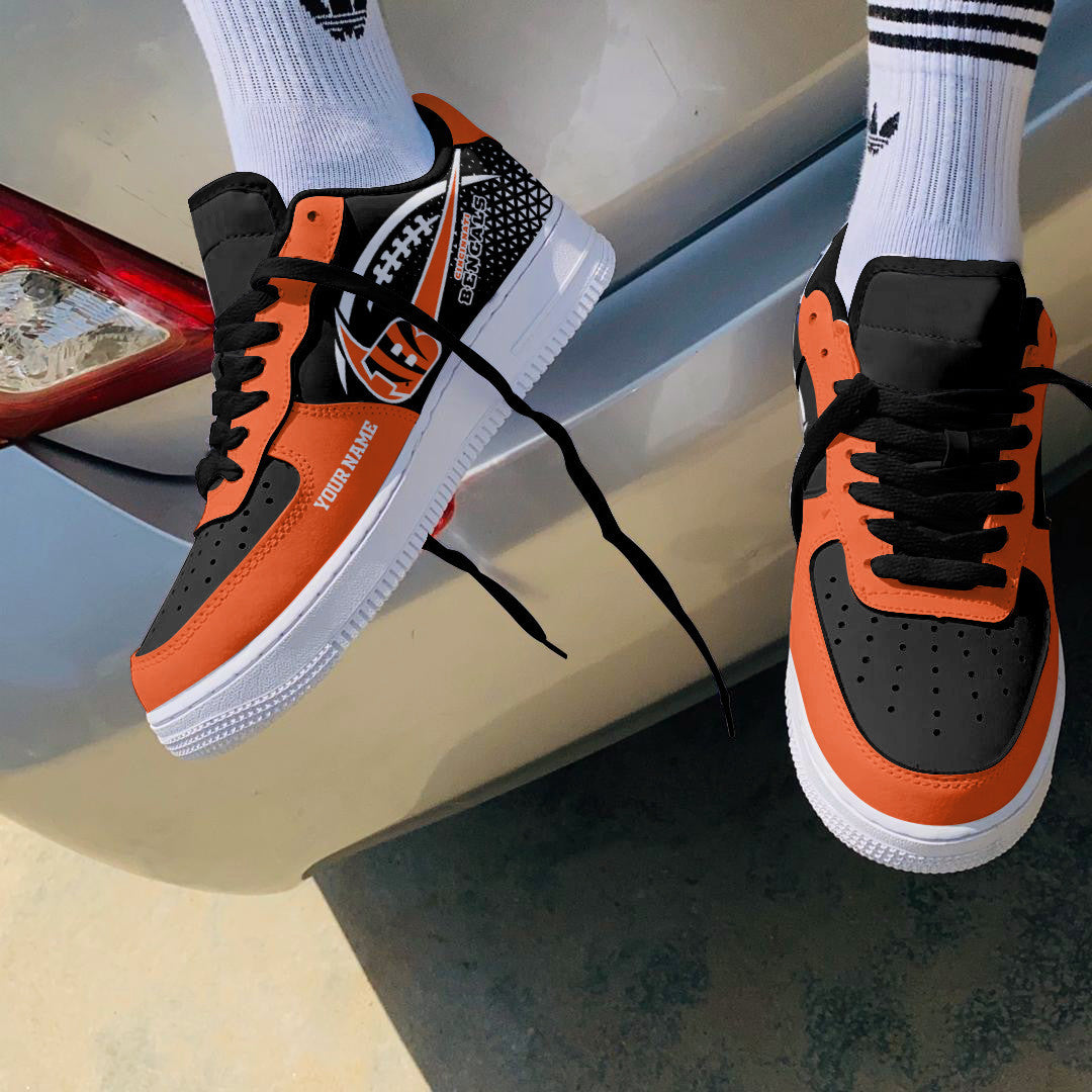 Ideafootwear Cincinnati Bengals NFL Air Low-Top Sneakers Shoes For Men And Women