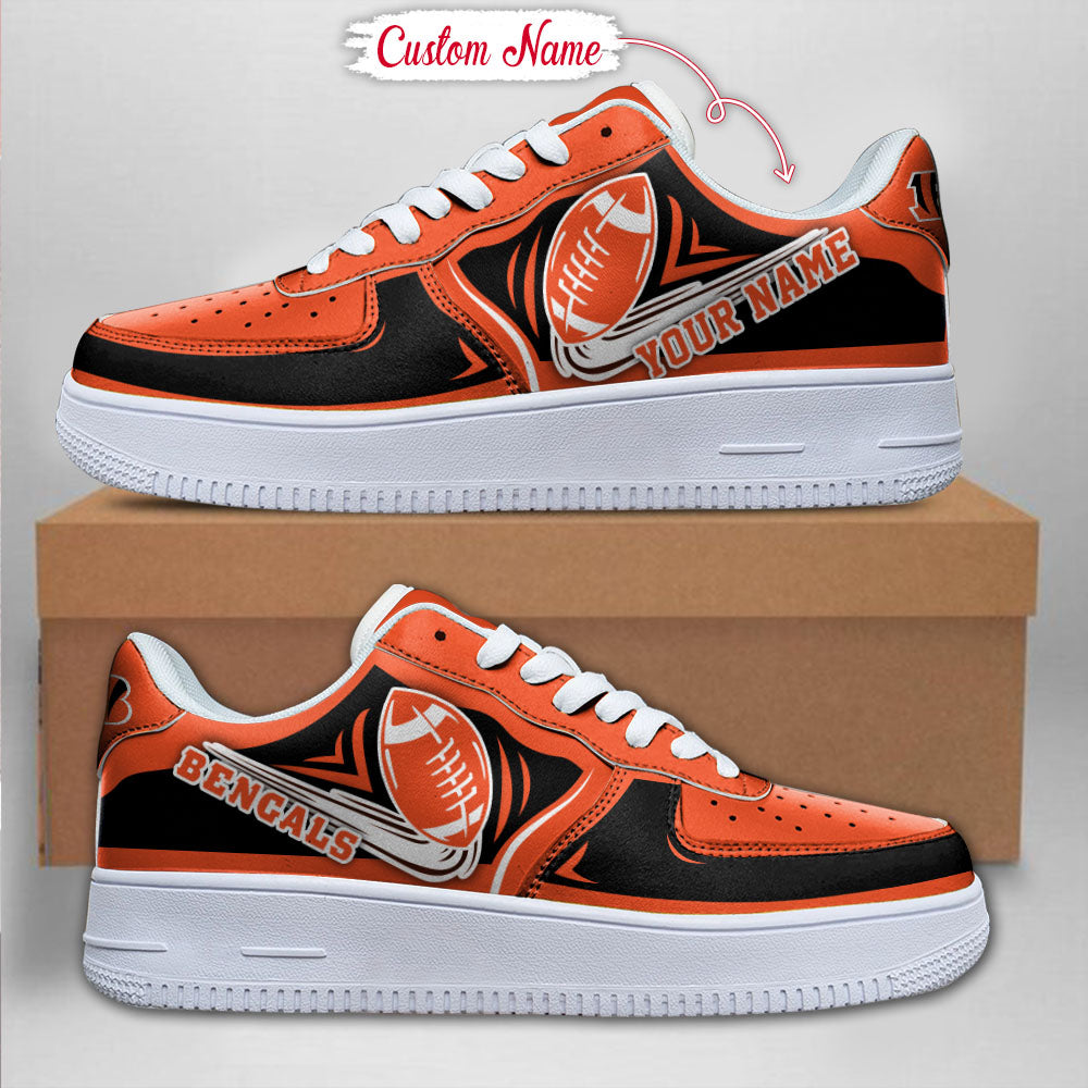 Ideafootwear Cincinnati Bengals NFL Air Low-Top Sneakers Shoes For Men And Women