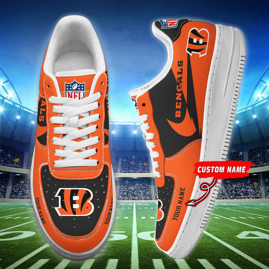 Ideafootwear Cincinnati Bengals NFL Air Low-Top Sneakers Shoes For Men And Women