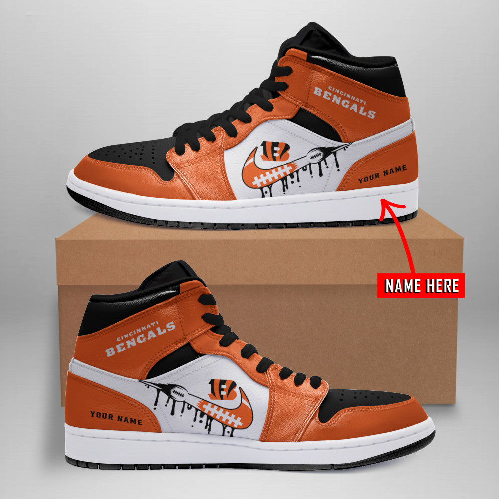 Ideafootwear Cincinnati Bengals NFL AJ1 High Sneakers Shoes For Men And Women