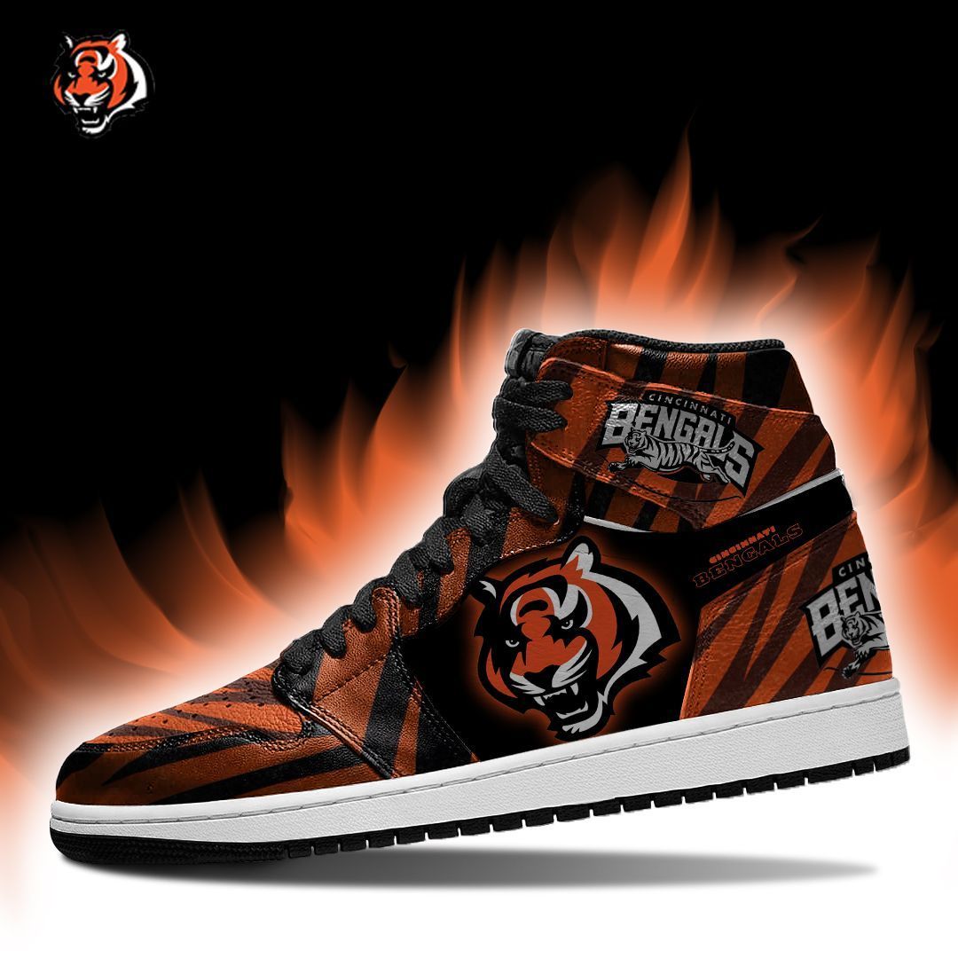 Ideafootwear Cincinnati Bengals NFL AJ1 High Sneakers Shoes For Men And Women