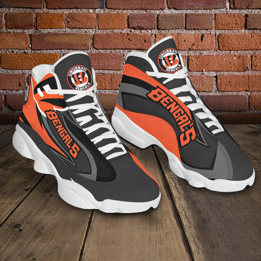 Ideafootwear Cincinnati Bengals NFL AJ13 Sneakers Shoes For Men And Women