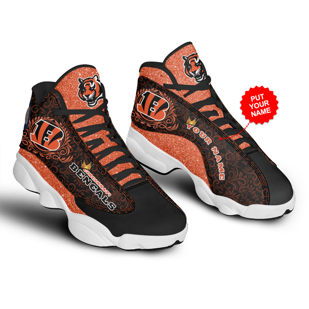 Ideafootwear Cincinnati Bengals NFL AJ13 Sneakers Shoes For Men And Women