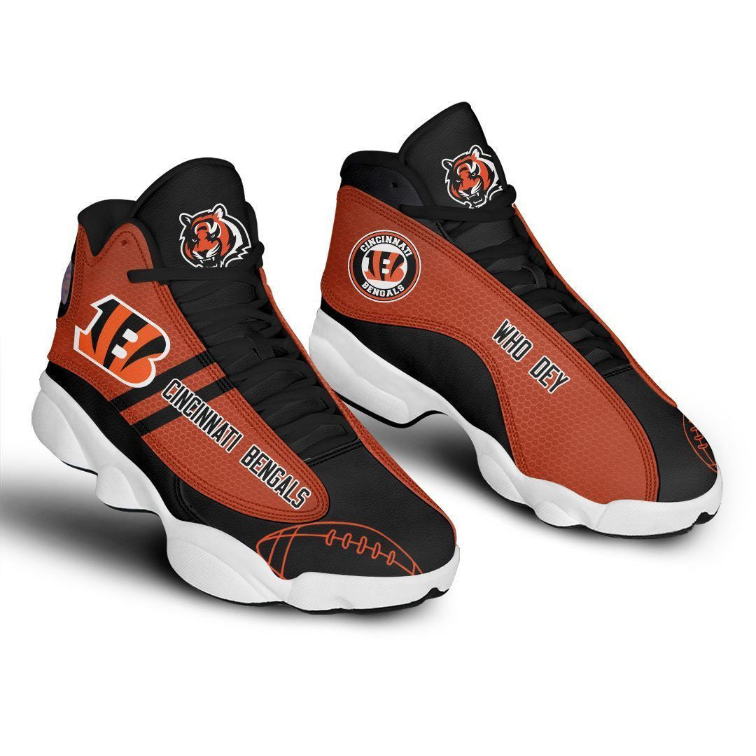 Ideafootwear Cincinnati Bengals NFL AJ13 Sneakers Shoes For Men And Women