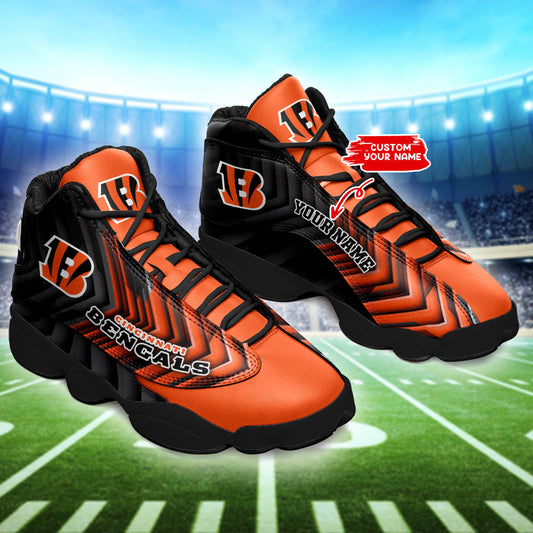 Ideafootwear Cincinnati Bengals NFL AJ13 Sneakers Shoes For Men And Women