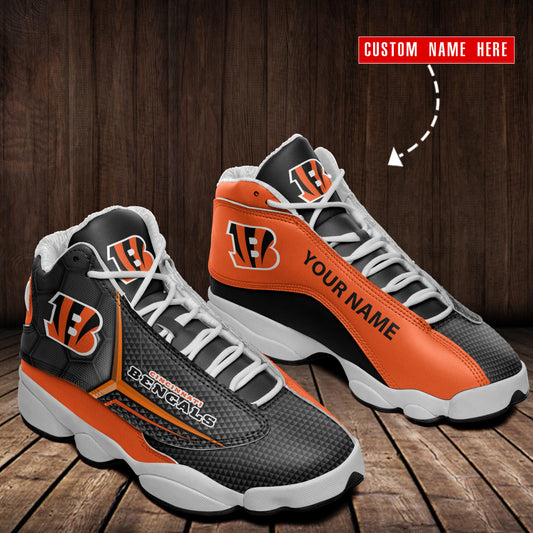 Ideafootwear Cincinnati Bengals NFL AJ13 Sneakers Shoes For Men And Women